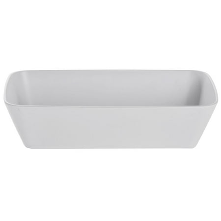 Hubert Soft Square White Bowl - 12 1/2 L x 7 w x 3 1/5 H