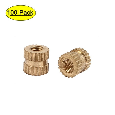 Unique Bargains M3 x 5mm x 5.3mm Brass Cylindrical Knurled Threaded Insert Embedded Nuts 100PCS
Unique Bargains M3 x 5mm x 5.3mm Brass Cylindrical Knurled Threaded Insert Embedded Nuts 100PCS
