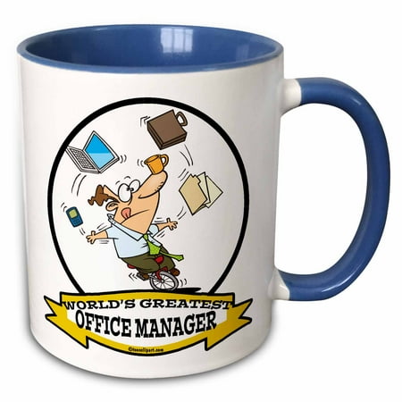 3dRose Funny Worlds Greatest Office Manager Male Occupation Job Cartoon - Two Tone Blue Mug 11-ounce
3dRose Funny Worlds Greatest Office Manager Male Occupation Job Cartoon - Two Tone Blue Mug 11-ounce
