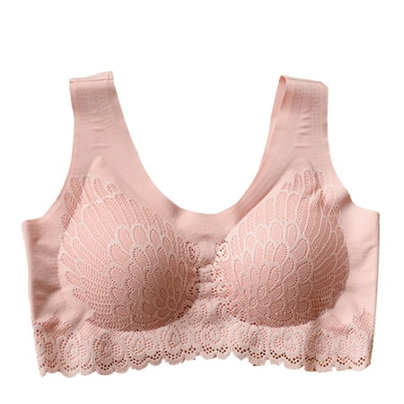 Grofry Women Fashion Padded Solid Color Lace Sports Bra Seamless Brassiere Underwear Pink M
Grofry Women Fashion Padded Solid Color Lace Sports Bra Seamless Brassiere Underwear Pink M