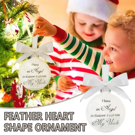 Pgeraug Pendants 1PC Feather Heart Shape - A Piece Of My Heart Is In Heave Memorial Ornament Christmas Ornaments Hangs B
Pgeraug Pendants 1PC Feather Heart Shape - A Piece Of My Heart Is In Heave Memorial Ornament Christmas Ornaments Hangs B