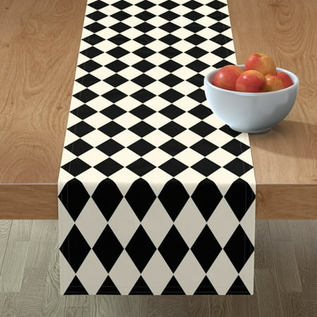 Cotton Sateen Table Runner 90 - Diamonds Cosmic Latte Black Cream Geometric Print Custom Table Linens by Spoonflower
Cotton Sateen Table Runner 90 - Diamonds Cosmic Latte Black Cream Geometric Print Custom Table Linens by Spoonflower