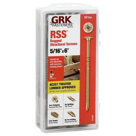 GRK Fasteners 5913751 0.31 x 6 in. Star Self Tapping Zinc Construction Screws Yellow
GRK Fasteners 5913751 0.31 x 6 in. Star Self Tapping Zinc Construction Screws Yellow