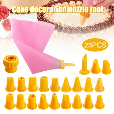 23Pcs/set Cake Decoration Tools Set Cake Icing Bag Plastic Icing Piping Nozzles Set Baking Tools
23Pcs/set Cake Decoration Tools Set Cake Icing Bag Plastic Icing Piping Nozzles Set Baking Tools