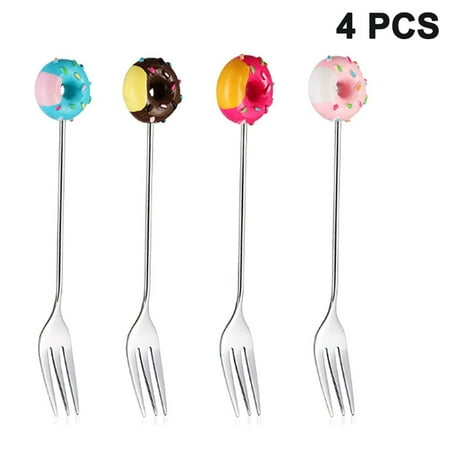 8 Pcs Donut Stainless Steel Dinner Forks 4 Pcs Gold Forks and 4 Pcs Silver Forks Cutlery Set
8 Pcs Donut Stainless Steel Dinner Forks 4 Pcs Gold Forks and 4 Pcs Silver Forks Cutlery Set