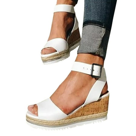 Cathalem Wedges Sandals Retro Roman Womens Ladies Platform Open Fashion Toe Shoes Women s sandals Women Flat Sandals Size 9 White 8.5
Cathalem Wedges Sandals Retro Roman Womens Ladies Platform Open Fashion Toe Shoes Women s sandals Women Flat Sandals Size 9 White 8.5