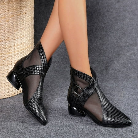 ZMHEGW Women Boots Ladies Mesh Breathable Cool Back Zipper Heel Pointed Toe Boots Shoes
ZMHEGW Women Boots Ladies Mesh Breathable Cool Back Zipper Heel Pointed Toe Boots Shoes