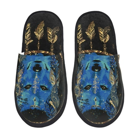 Honeii Wolf Head And Dreamcatcher Print Furry Slippers Bedroom Slippers for Women and Men Fuzzy Plush Comfy Faux Fur Lined Slide Shoes -Medium
Honeii Wolf Head And Dreamcatcher Print Furry Slippers Bedroom Slippers for Women and Men Fuzzy Plush Comfy Faux Fur Lined Slide Shoes -Medium
