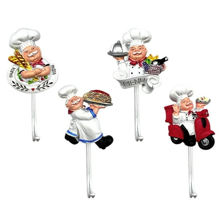 4 Pcs Cartoon Chef Hook Sticky Kitchen Bathroom Punch-Free Strong Sticky Hook Household Interior Decoration Hook
4 Pcs Cartoon Chef Hook Sticky Kitchen Bathroom Punch-Free Strong Sticky Hook Household Interior Decoration Hook