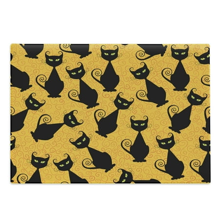 Vintage Cutting Board Black Cat Pattern for Halloween on Orange Background Celebration Graphic Patterns Decorative Tempered Glass Cutting and Serving Board Large Size Black Orange by Ambesonne
Vintage Cutting Board Black Cat Pattern for Halloween on Orange Background Celebration Graphic Patterns Decorative Tempered Glass Cutting and Serving Board Large Size Black Orange by Ambesonne