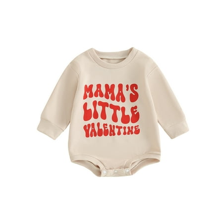 Qtinghua Newborn Baby Girl Boy Valentine’s Day Sweatshirt Romper Long Sleeve Letter Print Bodysuit Clothes Khaki 0-3 Months
Qtinghua Newborn Baby Girl Boy Valentine’s Day Sweatshirt Romper Long Sleeve Letter Print Bodysuit Clothes Khaki 0-3 Months