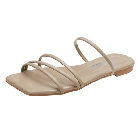Slippers for Women Women Flat Strap Open Toe Slippers Square Head Strap Beach Sandals Fairy Fashion Slippers Flat Open Toe Slippers Summer Casual Fashion Beach Slippers Womens Slippers Pu Khaki 40
Slippers for Women Women Flat Strap Open Toe Slippers Square Head Strap Beach Sandals Fairy Fashion Slippers Flat Open Toe Slippers Summer Casual Fashion Beach Slippers Womens Slippers Pu Khaki 40