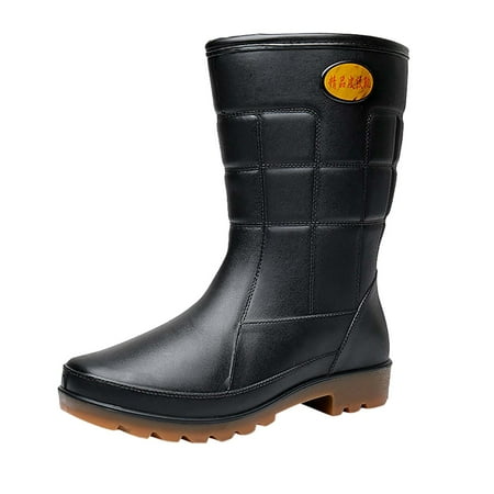 dmqupv Rain Boots Men Wide Men Mid Calf Rain Boots Waterproof Anti Slip Black Adult Outdoor Hiking Rain Boots Black 9
dmqupv Rain Boots Men Wide Men Mid Calf Rain Boots Waterproof Anti Slip Black Adult Outdoor Hiking Rain Boots Black 9
