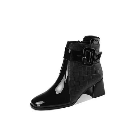 Colisha Womens Casual Mid Top Block Heels Bootie Office Fashion Dress Boot Work Square Toe Black 5
Colisha Womens Casual Mid Top Block Heels Bootie Office Fashion Dress Boot Work Square Toe Black 5