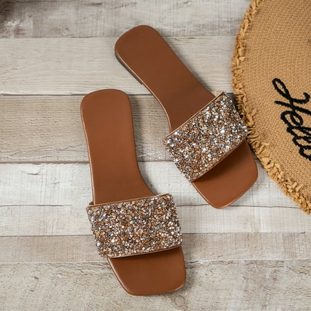 Slippers women‘s 2024 summer new European and American plus size fashion sequin comfortable sandals
Slippers women‘s 2024 summer new European and American plus size fashion sequin comfortable sandals