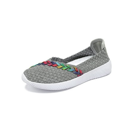 Tenmix Women Flats Woven Casual Shoes Comfort Walking Shoe Slip On Loafers Outdoor Breathable Non-slip Gray 8.5
Tenmix Women Flats Woven Casual Shoes Comfort Walking Shoe Slip On Loafers Outdoor Breathable Non-slip Gray 8.5