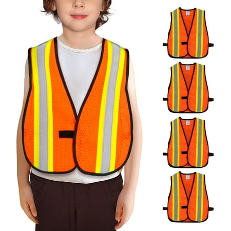 KAYGO Kids High Visibility Reflective Safety Vest for 6-9 Years with Reflective Strips Breathable and Orange Mesh Fabric Elastic Strap Hook & Loop Size:XXS Pack of 5
KAYGO Kids High Visibility Reflective Safety Vest for 6-9 Years with Reflective Strips Breathable and Orange Mesh Fabric Elastic Strap Hook & Loop Size:XXS Pack of 5