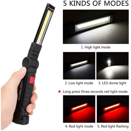 LED Work Light Work Light with Magnetic Base 360°Rotate 5 Modes Rechargeable Work Light for Car Engines Repair Grill Emergency and All Tight Spots
LED Work Light Work Light with Magnetic Base 360°Rotate 5 Modes Rechargeable Work Light for Car Engines Repair Grill Emergency and All Tight Spots