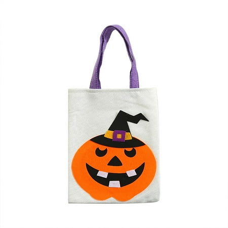 Trick Or Treat Tote Bag Reusable For Candy Gifts Grocery Shopping Event & Party