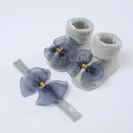 Esho Baby Girls Soft Lace Cotton Socks + Elastic Bowknot Headband Infants Headwear Floor Socks Set 0-6M 6-12M
Esho Baby Girls Soft Lace Cotton Socks + Elastic Bowknot Headband Infants Headwear Floor Socks Set 0-6M 6-12M