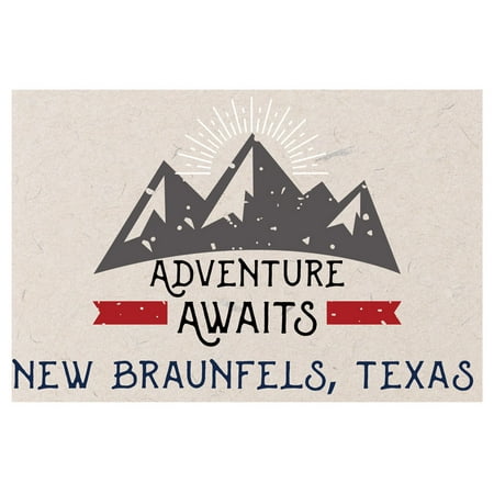 New Braunfels Texas Souvenir 2x3 Inch Fridge Magnet Adventure Awaits Design