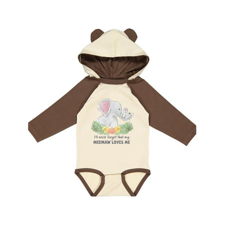 Inktastic I ll Never Forget That My Meemaw Loves Me with Cute Elephant Gift Baby Boy or Baby Girl Long Sleeve Bodysuit
Inktastic I ll Never Forget That My Meemaw Loves Me with Cute Elephant Gift Baby Boy or Baby Girl Long Sleeve Bodysuit
