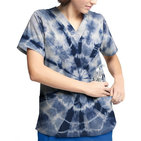 Hanas Tops Plus Size Printed Scrub Working Uniform Tops For Women V-Neck Short Sleeve T-Shirts Workwear Tee With Pockets Navy/M
Hanas Tops Plus Size Printed Scrub Working Uniform Tops For Women V-Neck Short Sleeve T-Shirts Workwear Tee With Pockets Navy/M