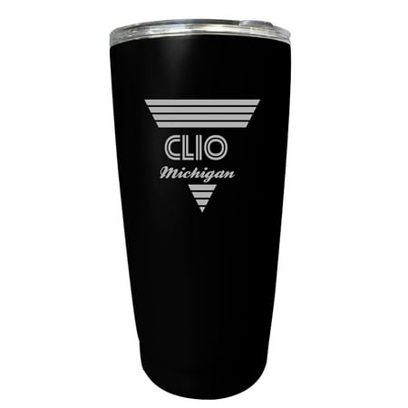 Clio Michigan Souvenir 16 oz Black Stainless Steel Tumbler Retro Design
Clio Michigan Souvenir 16 oz Black Stainless Steel Tumbler Retro Design