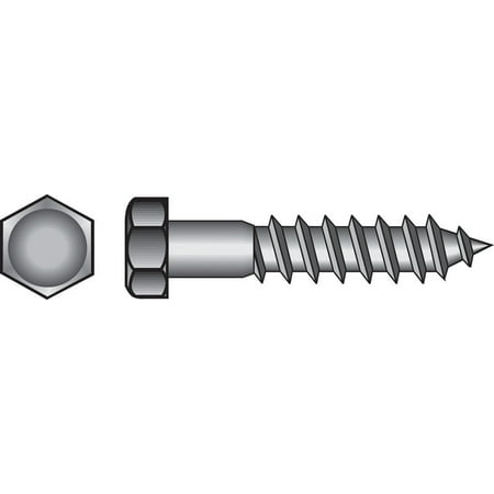 The Hillman Group 3/8 Hot Dipped Galvanized Steel Hex Lag Screw