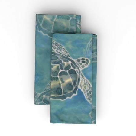Cotton Sateen Dinner Napkins (Set of 2) - Sea Turtle Style Blue Green Ocean Beach Nautical Print Cloth Dinner Napkins by Spoonflower
Cotton Sateen Dinner Napkins (Set of 2) - Sea Turtle Style Blue Green Ocean Beach Nautical Print Cloth Dinner Napkins by Spoonflower