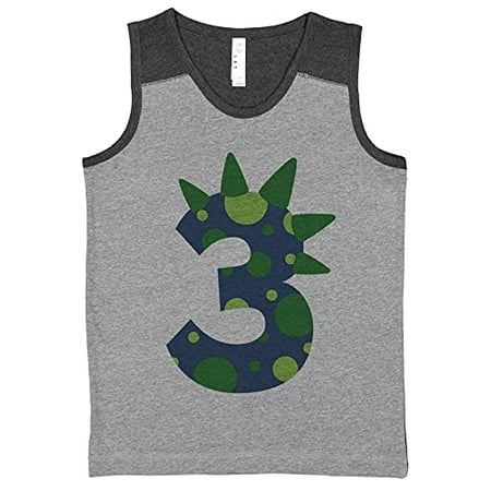 7 ate 9 Apparel Kids 3rd Dino Dinosaur Spike Birthday Shirt for Boys 3 Year Old Boy Birthday Shirt 3rd Bday Three Grey Contrast Tank Top
7 ate 9 Apparel Kids 3rd Dino Dinosaur Spike Birthday Shirt for Boys 3 Year Old Boy Birthday Shirt 3rd Bday Three Grey Contrast Tank Top