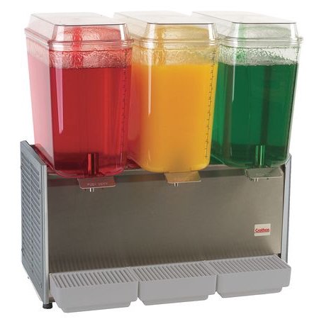 CRATHCO D35-3 Cold Beverage Dispenser,5 Gal,3 Bowls