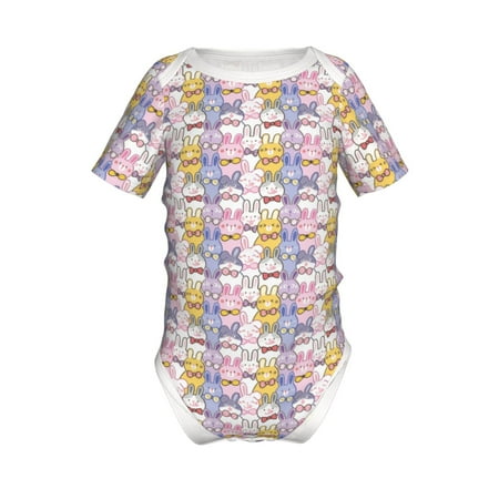 Junzan Cartoon Colorful Rabbit Print Short-Sleeve Baby Climbing Clothes Bodysuits for Infant One-Piece for Baby Boys & Girls Baby Clothes Baby Romper with Snap Closure-9M
Junzan Cartoon Colorful Rabbit Print Short-Sleeve Baby Climbing Clothes Bodysuits for Infant One-Piece for Baby Boys & Girls Baby Clothes Baby Romper with Snap Closure-9M