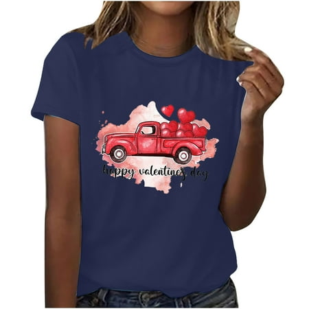 Crop Tops for Women Adult Fashion Short Sleeve Round Neck Printing Casual Blouse T-Shirt Tops Shirt Cropped T Shirts for Women Dark Blue L
Crop Tops for Women Adult Fashion Short Sleeve Round Neck Printing Casual Blouse T-Shirt Tops Shirt Cropped T Shirts for Women Dark Blue L