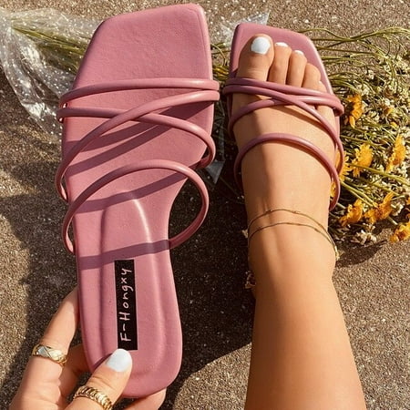 QWZNDZGR New Arrival Slippers Women Summer 2022 Korean Version New Square-Toe Flat-Heel Candy Color Fashion Outer Wear Sandals Slippers
QWZNDZGR New Arrival Slippers Women Summer 2022 Korean Version New Square-Toe Flat-Heel Candy Color Fashion Outer Wear Sandals Slippers