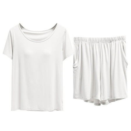 ZRBYWB Pajamas For Women With Chest Pad Bra Underwear Short Sleeve T Shirt Top Pants Summer Thin Of Home Wear Set Women Pajama Set
ZRBYWB Pajamas For Women With Chest Pad Bra Underwear Short Sleeve T Shirt Top Pants Summer Thin Of Home Wear Set Women Pajama Set