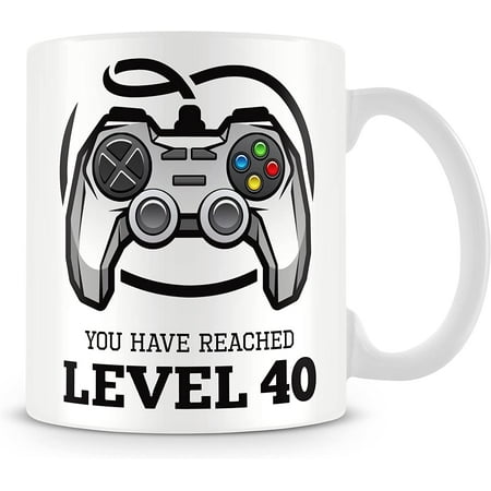 40th Birthday Gift Mug - Gamer Level 40