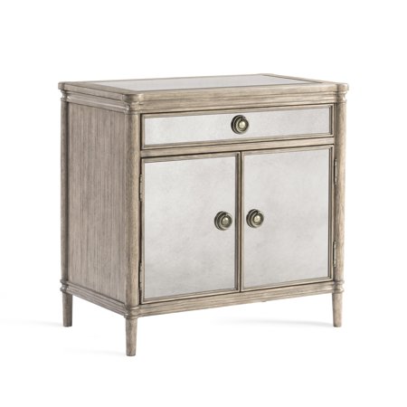 Bassett Mirror Abrielle Chairside Commode Table in White Peony Tea 2485-LR-225