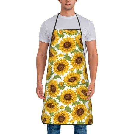 Apron for Men Women Yellow Sunflowers Waterproof Chef Kitchen Baking Apron with Long Ties Aprons for Cooking Baking and Gardening Kitchen Collection
Apron for Men Women Yellow Sunflowers Waterproof Chef Kitchen Baking Apron with Long Ties Aprons for Cooking Baking and Gardening Kitchen Collection