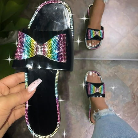 PhoneSoap Women s Sandals Fashion Summer Sandals Shiny With Diamond Bow Gold Women s Sandals Black
PhoneSoap Women s Sandals Fashion Summer Sandals Shiny With Diamond Bow Gold Women s Sandals Black