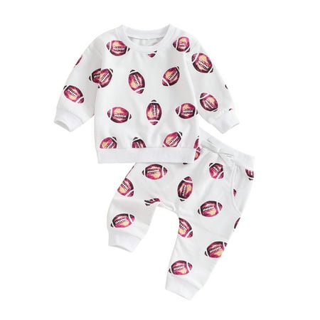 ZINTAOZT Toddler Baby Boy Girl Football Outfit Rugby Print Sweatshirt Pullover Top Pants Set 2Pcs Spring Fall Clothes 0-3T
ZINTAOZT Toddler Baby Boy Girl Football Outfit Rugby Print Sweatshirt Pullover Top Pants Set 2Pcs Spring Fall Clothes 0-3T