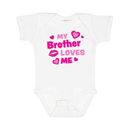 Inktastic My Brother Loves Me with Hearts and Kiss Gift Baby Boy or Baby Girl Bodysuit
Inktastic My Brother Loves Me with Hearts and Kiss Gift Baby Boy or Baby Girl Bodysuit