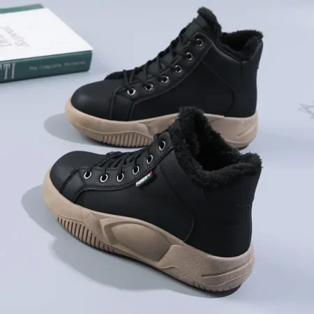 Women‘s High Top Platform Thermal Lace-Up Combat Boots Fleece Casual Faux Leather Sneaker Women‘s Footwear
Women‘s High Top Platform Thermal Lace-Up Combat Boots Fleece Casual Faux Leather Sneaker Women‘s Footwear