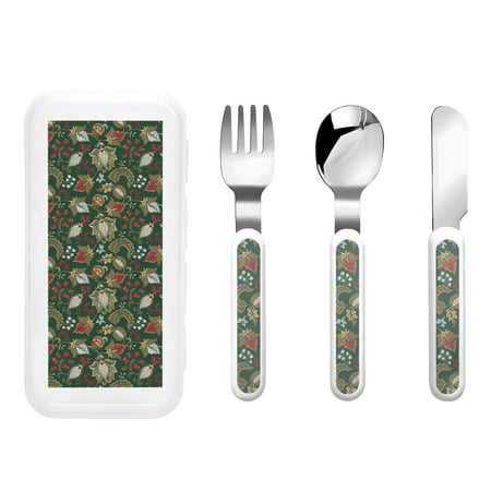 Easygdp Red Leaves 3-Piece Flatware Set Kids Silverware Stainless Steel Toddler Kids Utensils Safe for Preschooler Children
Easygdp Red Leaves 3-Piece Flatware Set Kids Silverware Stainless Steel Toddler Kids Utensils Safe for Preschooler Children