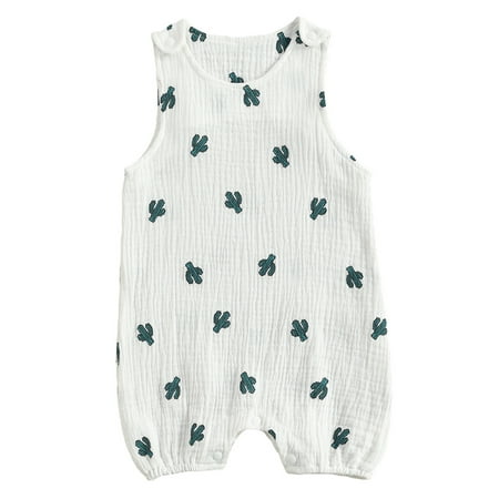 Nokpsedcb Newborn Infant Baby Girls Boys Sleeveless Printed Round Neck Cotton Romper White Cactus 0-6 Months
Nokpsedcb Newborn Infant Baby Girls Boys Sleeveless Printed Round Neck Cotton Romper White Cactus 0-6 Months