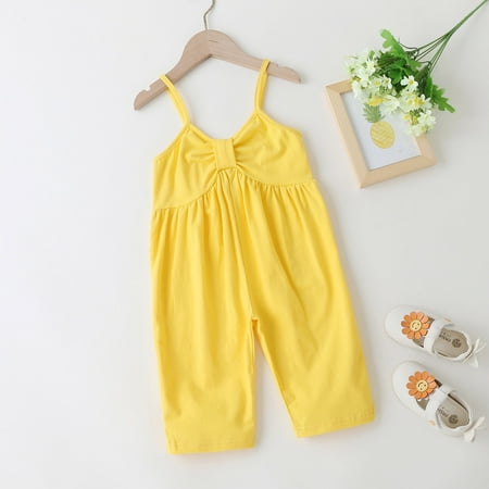 DAETIROS Versatile Romper Jumpsuit Solid Suspender Children Fashion Comfy Girls Trousers Yellow
DAETIROS Versatile Romper Jumpsuit Solid Suspender Children Fashion Comfy Girls Trousers Yellow