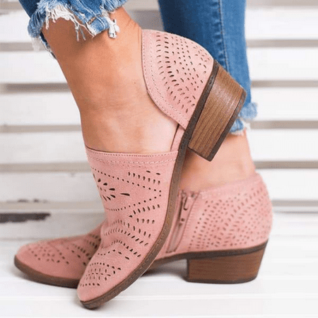 Women‘s Side Cut-out Chunky Low Heels Solid Color Hollow Out Slip On Ankle Boots Non-slip Short Boots
Women‘s Side Cut-out Chunky Low Heels Solid Color Hollow Out Slip On Ankle Boots Non-slip Short Boots
