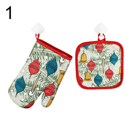 QCTime 2Pcs Christmas Oven Microwave Anti Hot Gloves Insulation Mat Set Baking Supplies
QCTime 2Pcs Christmas Oven Microwave Anti Hot Gloves Insulation Mat Set Baking Supplies