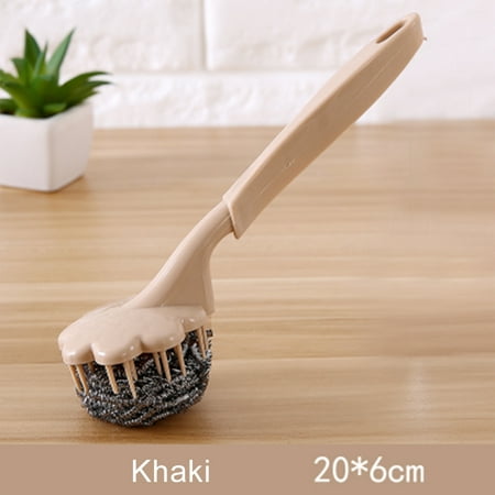 Long Handle Pot Brush Steel Ball Scrub Brush Cleaning Dishes for Kitchen Home New
Long Handle Pot Brush Steel Ball Scrub Brush Cleaning Dishes for Kitchen Home New