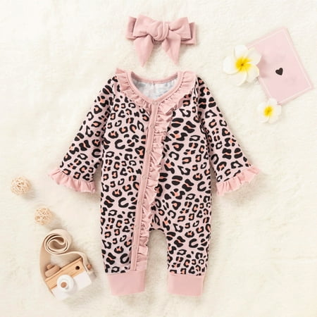 BadyminCSL Toddler Baby Girls Cute Leopard Print Ruffle Bow Cotton Kids Romper Jumpsuit
BadyminCSL Toddler Baby Girls Cute Leopard Print Ruffle Bow Cotton Kids Romper Jumpsuit